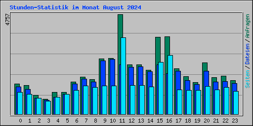 Stunden-Statistik im Monat August 2024