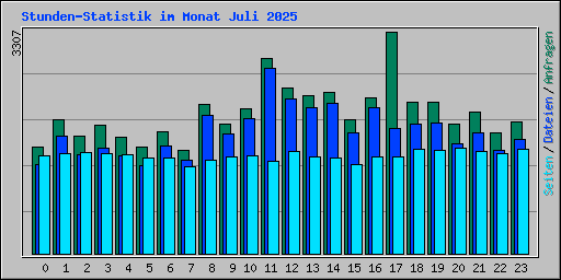 Stunden-Statistik im Monat Juli 2025