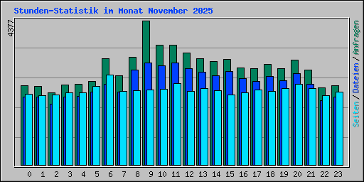 Stunden-Statistik im Monat November 2025