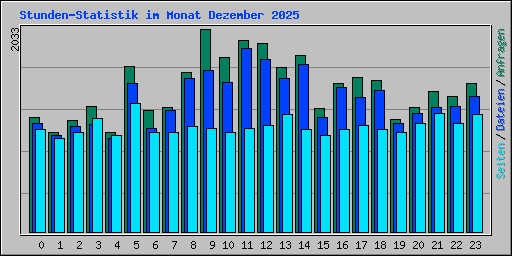 Stunden-Statistik im Monat Dezember 2025