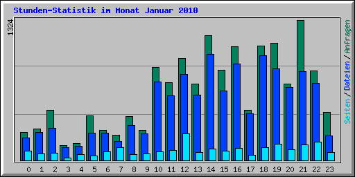 Stunden-Statistik im Monat Januar 2010
