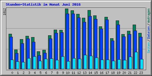 Stunden-Statistik im Monat Juni 2016