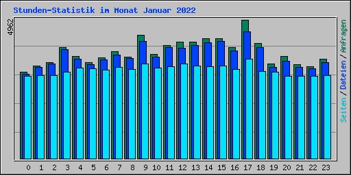 Stunden-Statistik im Monat Januar 2022