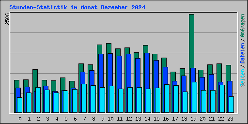 Stunden-Statistik im Monat Dezember 2024