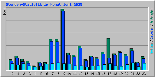 Stunden-Statistik im Monat Juni 2025